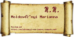 Moldoványi Marianna névjegykártya