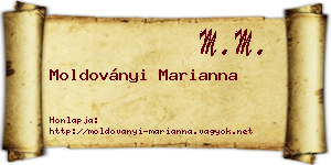 Moldoványi Marianna névjegykártya